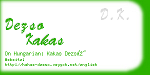 dezso kakas business card